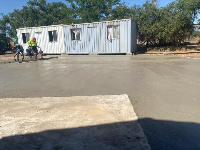 Nivelación con cercha vibradora